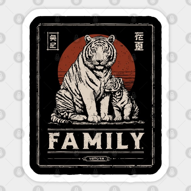 Tiger Family – Stripes of Strength, Paws of Love Sticker by TuncGK